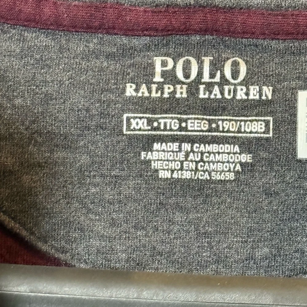 ⸻  Polo Ralph Lauren Quarter Zip Burgundy Pullover XXL